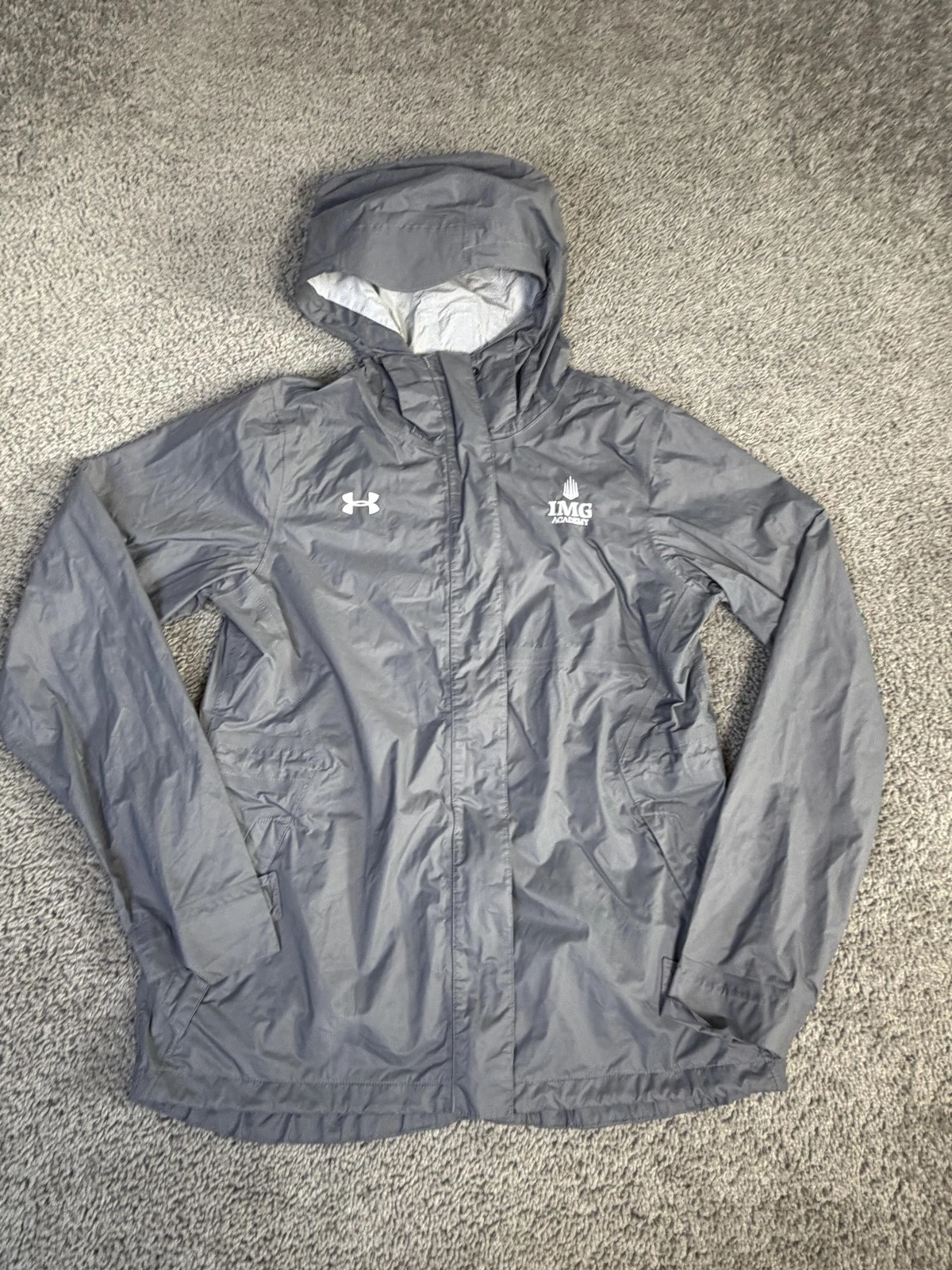 Under Armour Storm Jacket Mens S Gray Windbreaker Hooded Water Resistant Lined
Opens in a new window