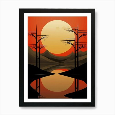 Art Deco Abstrakt Minimalistisch 10 Kunst Gerahmt Wandbild Poster Leinwanddruck Bild