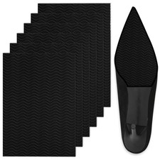 6 Pack Shoe Sole Protector - Self-Adhesive 6 x 4 Inch 15 x 10 cm , Black