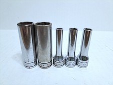 Lot of 5 Snap-on Tools USA Deep Socket 3/8