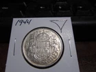 1944 - Canada - silver 50 cent coin - Canadian half dollar