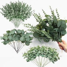 270 PCS 3 Kinds Mixed Eucalyptus Leaves Bulk Faux Eucalyptus Stems Bundle Fak...