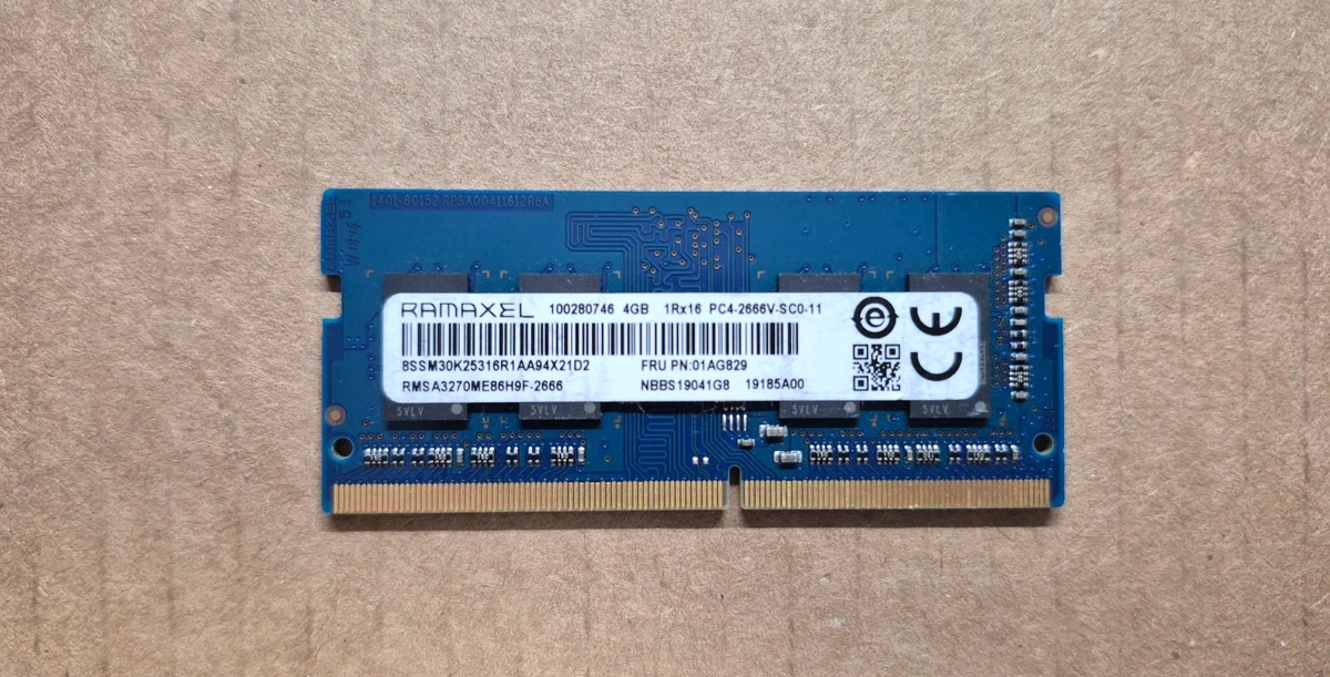 DDR4 SDRAM Ramaxel 4 GB Capacity per Module Memory (RAM) for sale