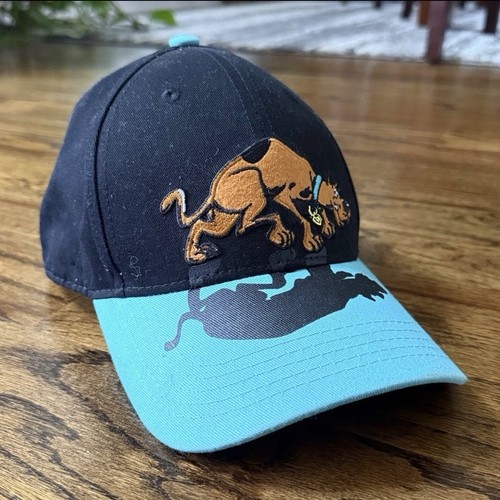 Scooby-Doo Snapback Hat Cartoon Shadow Graphic Black Teal Adjustable Cap OSFA