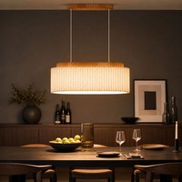Led HäNgeleuchte Pendelleuchte Wohnzimmerlampe HöHenverstellbar Holz H 150 Cm