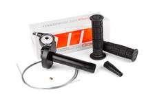 Produktbild - Kurzhubgasgriff + Griffe + Gaszug Motoforce Racing universal schwarz