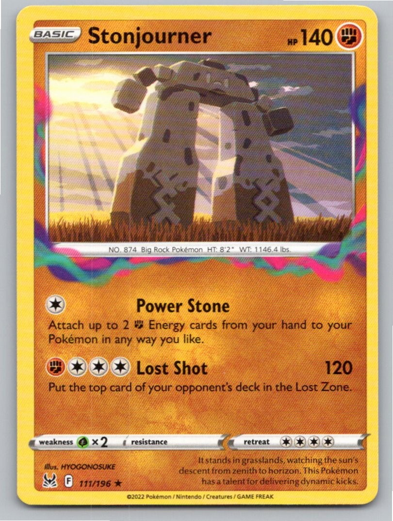2022 POKEMON STONJOURNER LOST ORIGIN 111/196 RARE NM A17508 FREE S&H