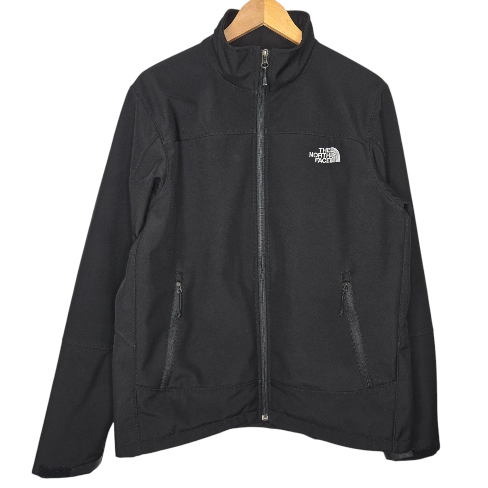 North Face Mens Black Windproof Cipher Hybrid Fleece Jacket Size Large