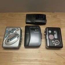 Lot of 5 Sony Walkman MP3 Conv Recorder Cassette Player For PARTS or Repair