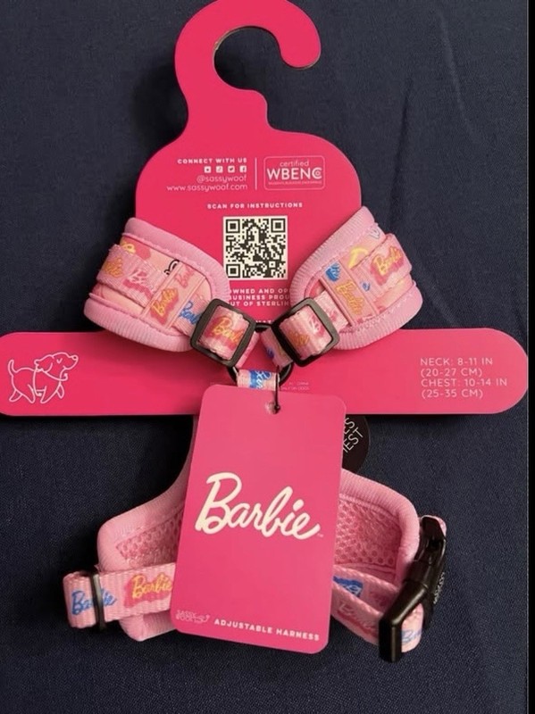 XXS Sassy Woof Barbie Pink Dog Puppy Harness with D rings Chihuahua Toy Dog New