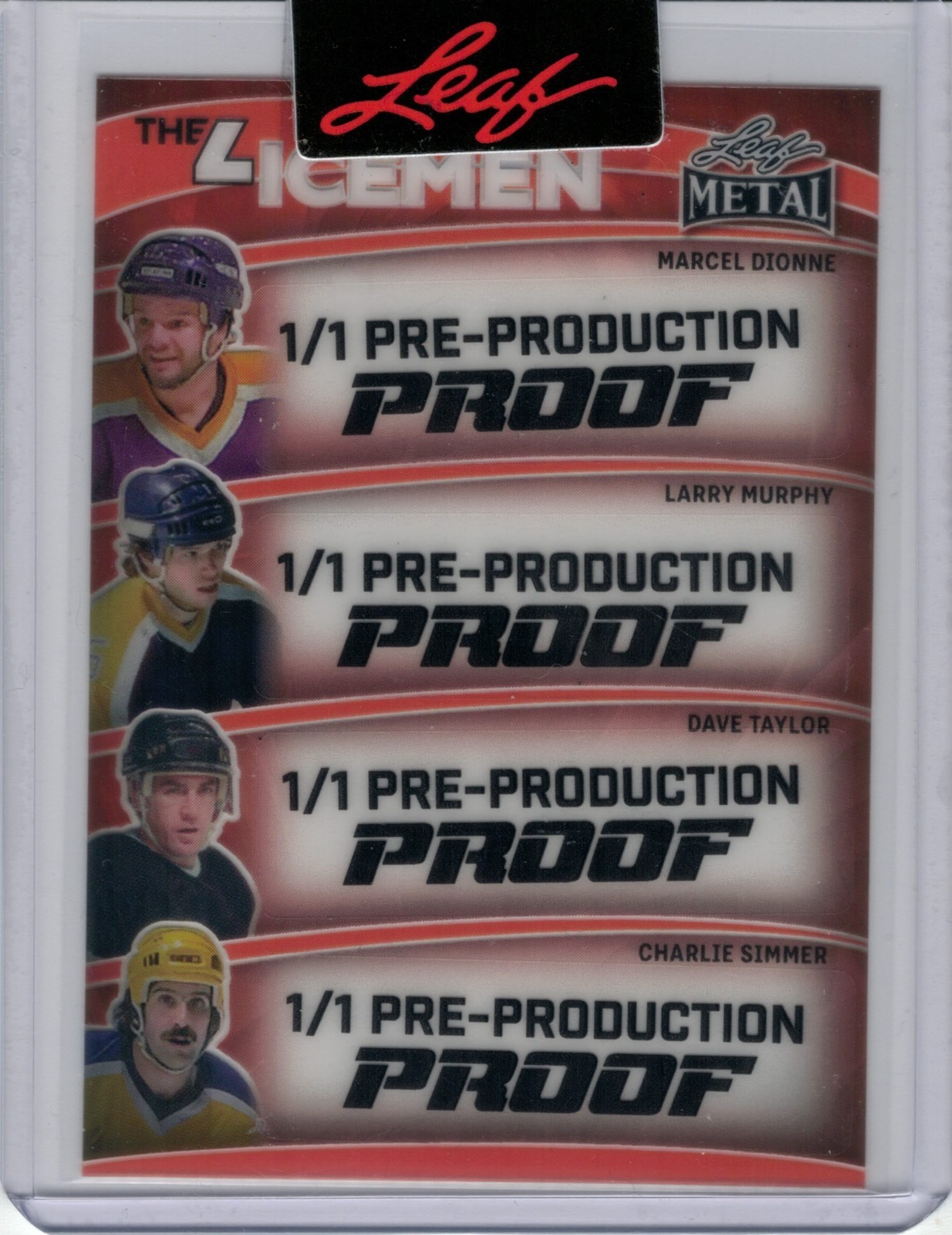 2024 Leaf Metal The 4 Icemen 1/1 Proof Dionne Murphy Taylor Simmer Hockey