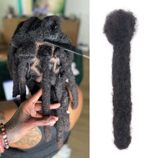 100 Human Hair Wick Dreadlock Extensions 3cm Thick 12 Inches 5 Loc Bundle
