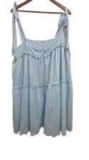 BNWT Cider Sky Blue Tiered Broderie Anglaise Sundress - Size 2XL