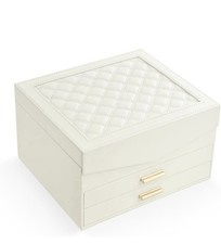Amearea Jewelry Box Organizer for Women Girls with Mirror, 3-Layer 
