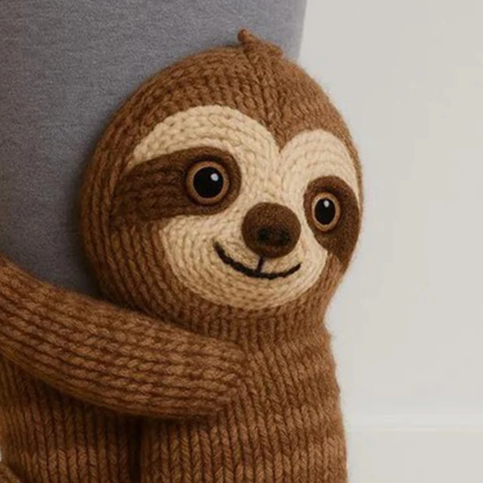 Calcetines 3D Lindos Animales Perezosos Tejidos Animal Abrazo Piso Calcetines Unisex Divertidos Invierno Foto 4 de 4