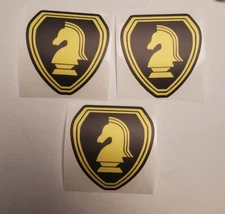 KNIGHT INDUSTRIES Shield Logo Sticker • Knight Rider 3 pack LOT 