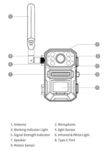 Outdoor Trail Camera 4G 2K Solar 24/7 App LIVE View Battery Wildlife Hunting - Picture 13 of 13