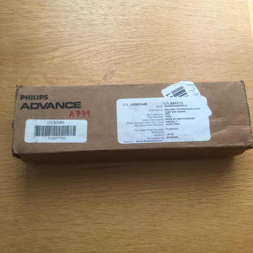 Philips Advance R2S34TP F40T12 Rapid Start Ballast, 120v, NEW, Unused - Picture 2 of 7