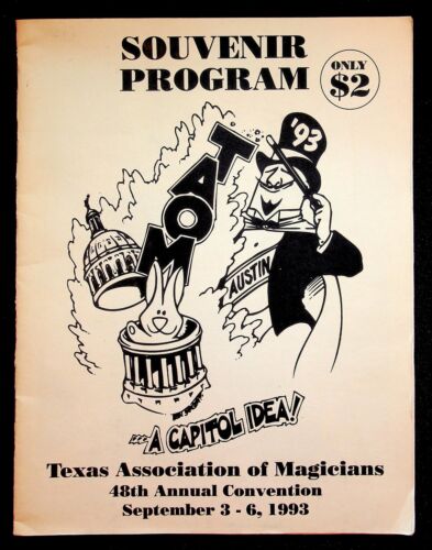 TEXAS ASSOCIATION OF MAGICIANS 48th Annual Convention Program 1993 TAOM MAGIC - Picture 1 of 1