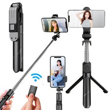 Selfie Stick Tripod Stand w/ Integrated Remote for 4"-7" iPhone and Android