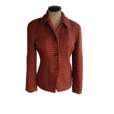 Unique Blazer Sz. M- Wool, Colorful, Corpcore, Business Casual, Fall, Print