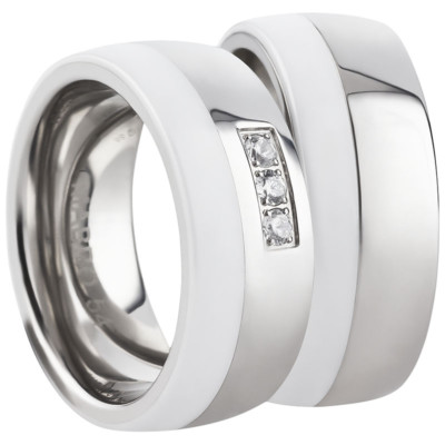 Ring Freundschaftsringe Partnerringe Verlobungsringe Edelstahl Ceramic + Gravur