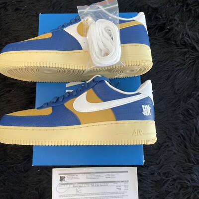 Size 10 - Nike Air Force 1 Low SP Undefeated 5 On It Blue Yellow Croc