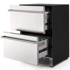 Beverage Refrigerator and Cooler 190 Cans Built-in/Freestanding Beverage Cooler