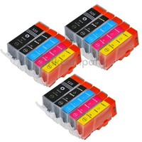 15 Canon PGI-520 CLI-521 Mp 550 MP560 IP3600 Ip 4600 Ip 4700 MX870 MP620 Neu