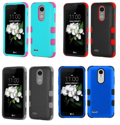 Stoßfeste schwarz blau rot TUFF Etui Abdeckung für LG SP200/X210/Aristo 2 Handy - Bild 1 von 4