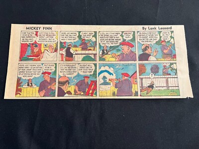 02 MICKEY FINN by Lank Leonard Lot of 10 Sunday Third Page Comic