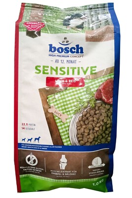Bosch Sensitive Adult Hundefutter mit Lamm & Reis ( 15,35/kg) Trockenfutter 1 kg