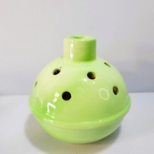 Vintage Flower Frog Porcelain Green 12 Holes made in Japan