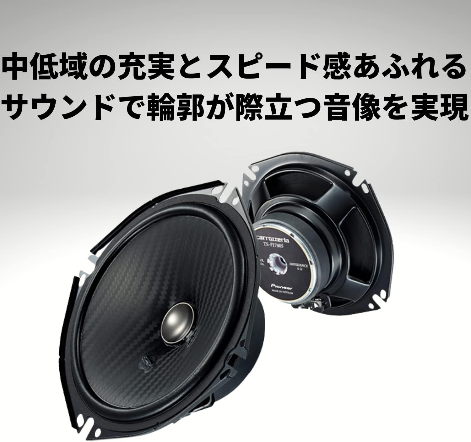 カロッツェリア TS-C1730S とTS-F1630スピーカーセット(S)4個