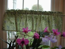 pfaltzgraff Arborwood Aspen 60"W x 13"L Valance 1.5" rod Special Made cotton fab