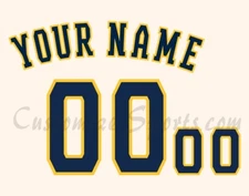 Milwaukee Brewers Customized Number Kit For 2020-2023 Home Cream Uniform