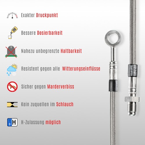 Stahlflex Bremsleitung für Peugeot 307 Break 3E 2.0 HDi 110 - Bild 8 von 9