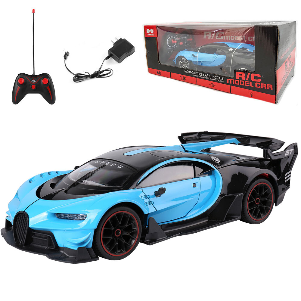 1:16 High-Speed RC Racing Car with Lights and Opening Doors for Kids  