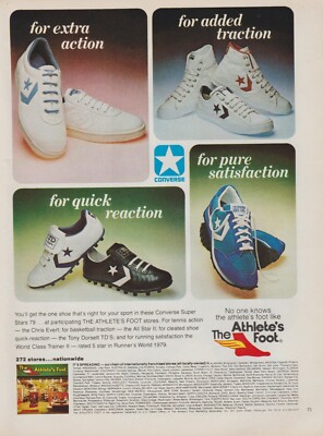 1979 Converse Shoes The Athlete's Foot Super Stars Sneakers