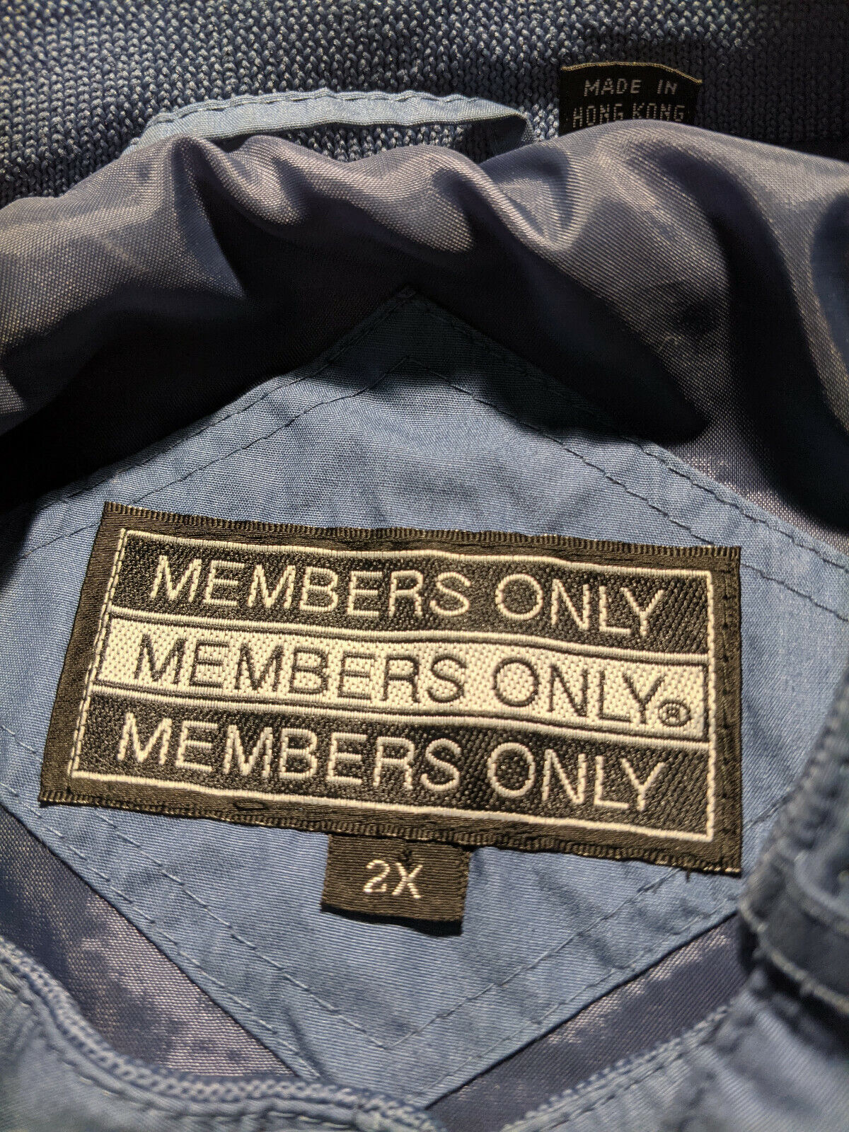 Members Only 2XL Light Baby Blue Vintage 1990s Ic… - image 3