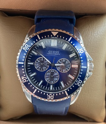 guess watch blue strap