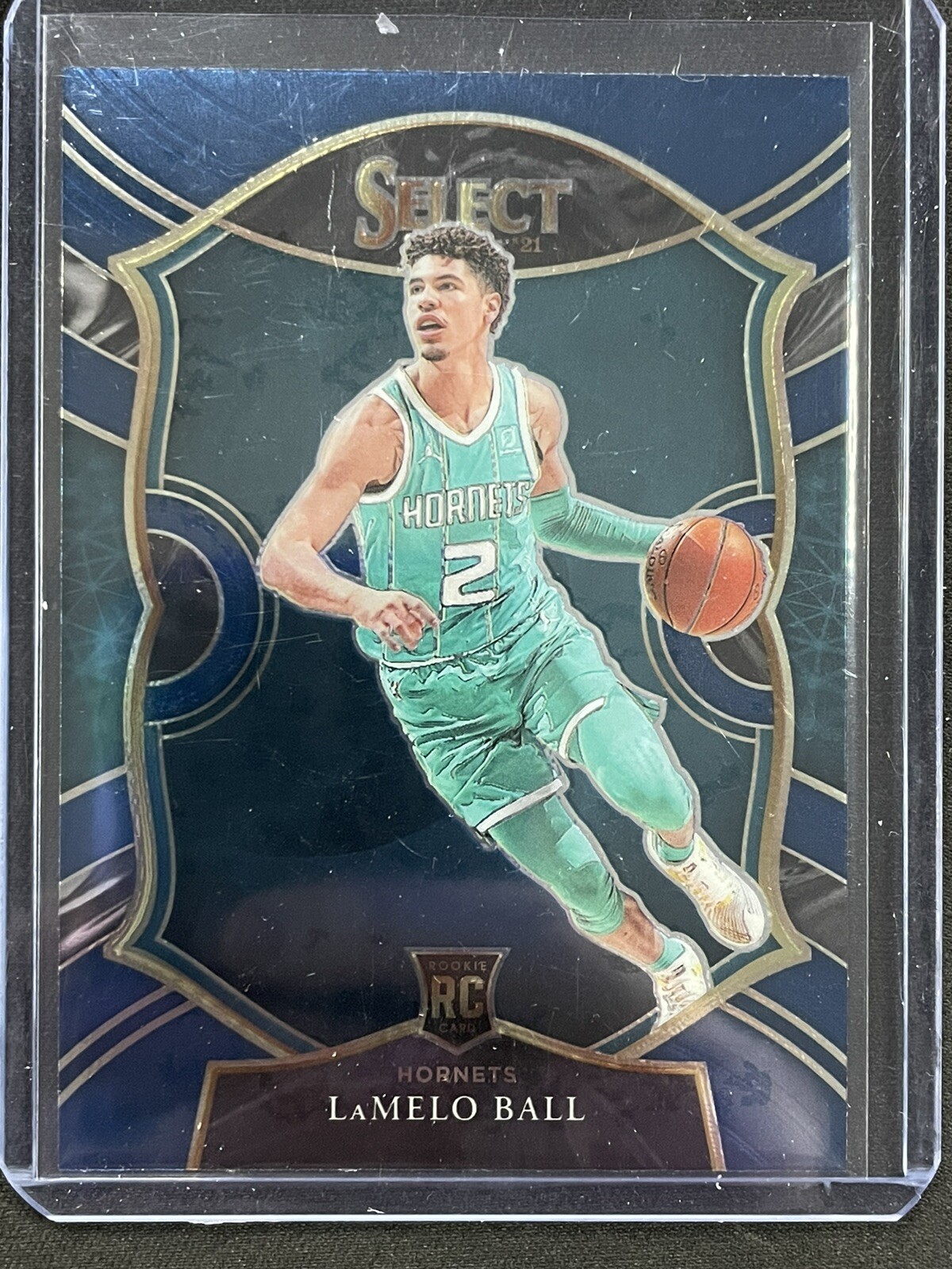 Lamelo Ball 2020-21 Panini Select Blue Concourse  #63 Rookie Charlotte Hornets