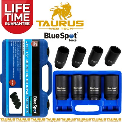 12 Punkt BlueSpot 4-teilig metrisch Deep Impact Steckdosen Set 30,32,34,36 mm 1/2 Zoll Antrieb UK