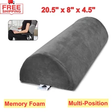 Large Half Moon Bolster Pillow For Legs, Knees, Lower Back And Sleeping On Back