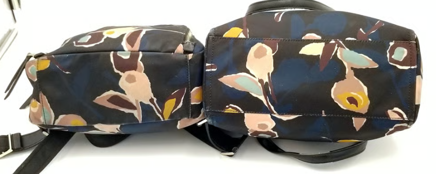 Kate Spade Navy Floral Print Nylon Matching 3 pc Backpack  display picture 3
