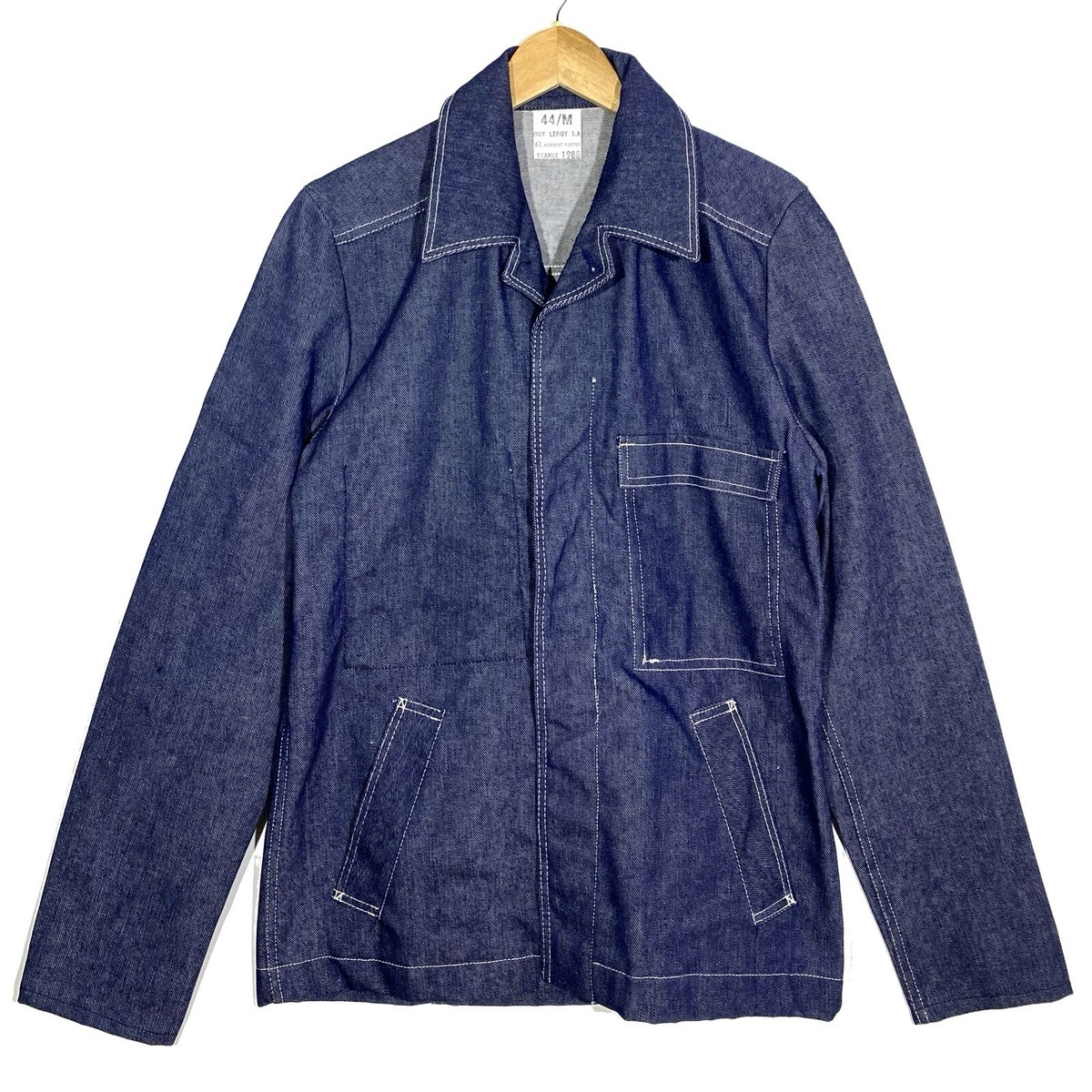 Manteaux Veste En Jean Made In France Veste Unisexe En Jean Écru