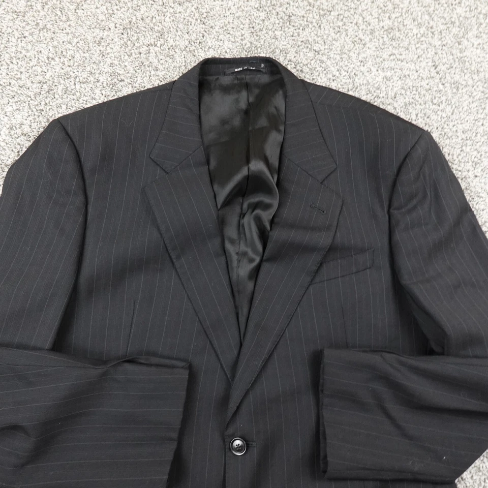 Chaqueta Armani Para Hombres 46 Negra Collezioni Lana Botón Blazer Traje Abrigo Deportivo Italia Foto 2 de 4