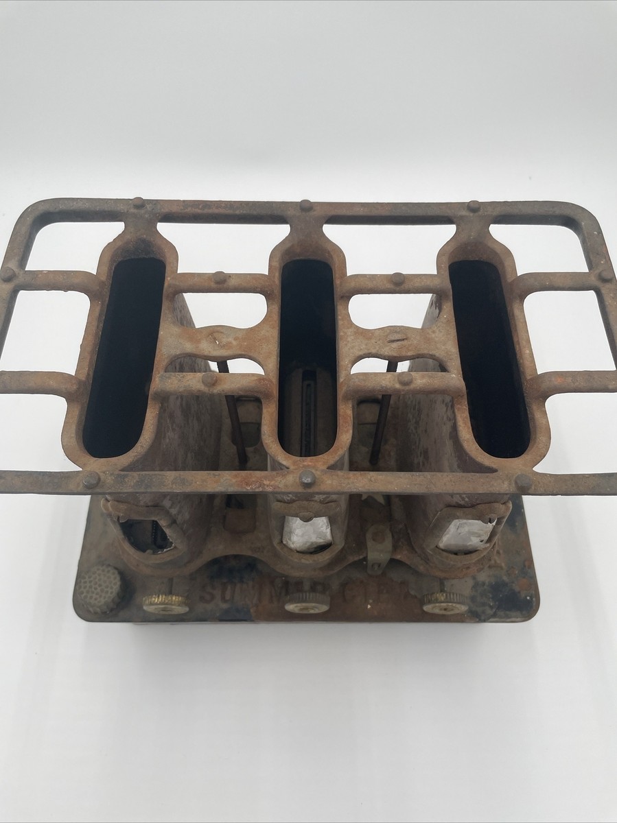 ANTIQUE TAYLOR BOGGIS SUMMER GIRL # 3 CAST IRON KEROSENE SAD IRON