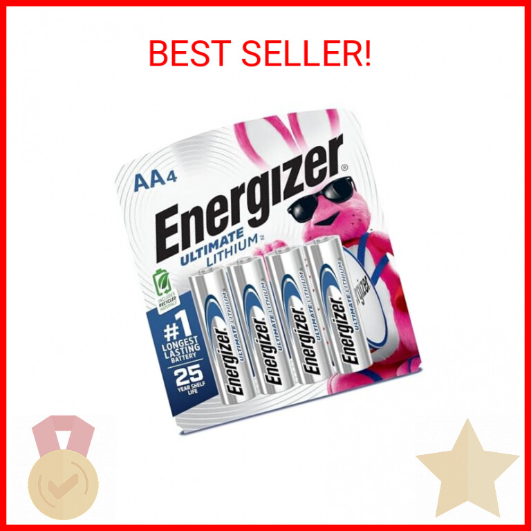 Energizer AA Batteries, Ultimate Lithium Double A Battery, 4 Count-image