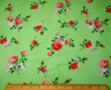 Floral Fabric By Yard Pink Roses Love Notes Green Free Spirit Premium Cotton #C